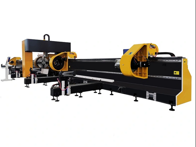 Side Mounted Three/Four Chuck Heavy Duty Tube Laser Cutting Machine