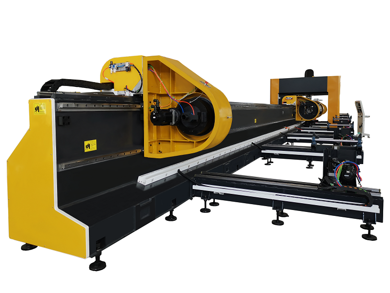 Side Mounted Three/Four Chuck Heavy Duty Tube Laser Cutting Machine